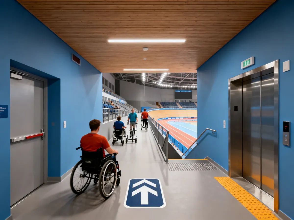 Dostępny ciąg komunikacyjny prowadzący do areny sportowej